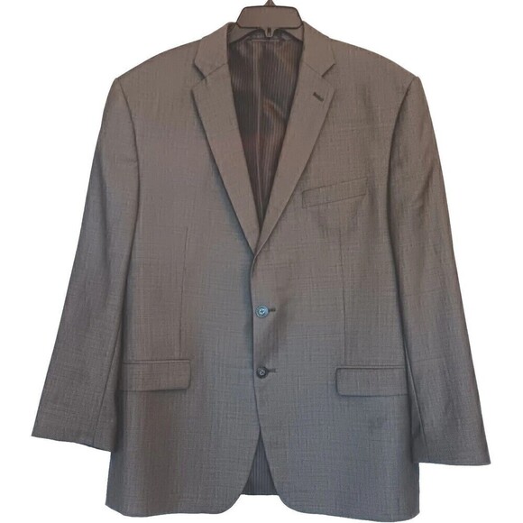 Calvin Klein Men's Dark Gray Wool Blazer Slim Fit Sz 46R - Picture 1 of 10